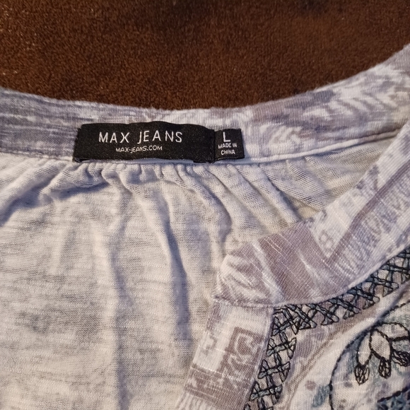 MAX JEANS, LONG SLEEVE SHIRT, SIZE LARGE. - Picture 3 of 7